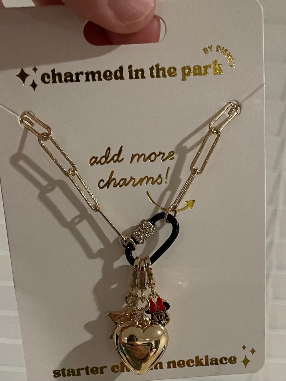 Disney Gold-tone Heart Charm by charmed in the park necklace